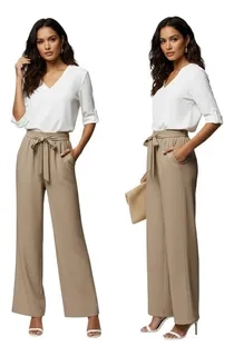 PANTALON PALAZZO CASUAL SUELTOS.PIERNA ANCHA RECTA. VERANO 461 - 2