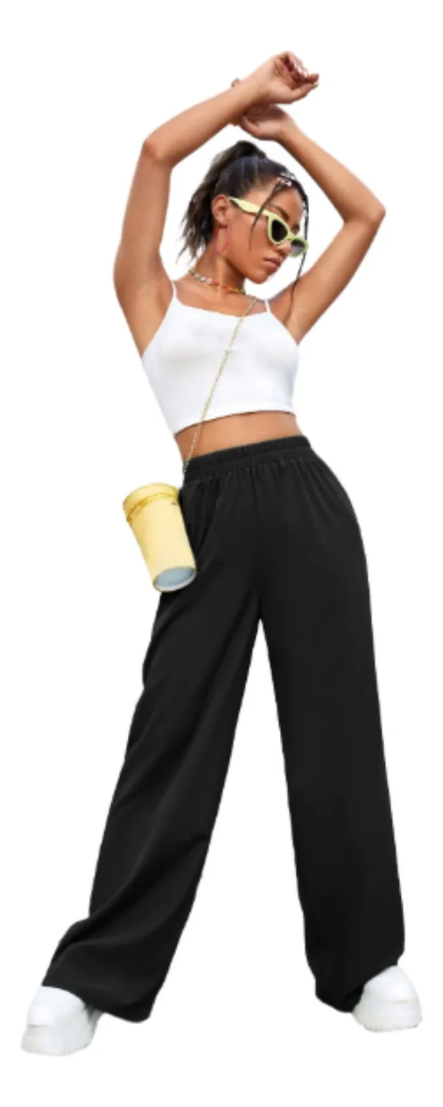 PANTALON PALAZZO CASUAL SUELTOS.PIERNA ANCHA RECTA. VERANO 461 - 5