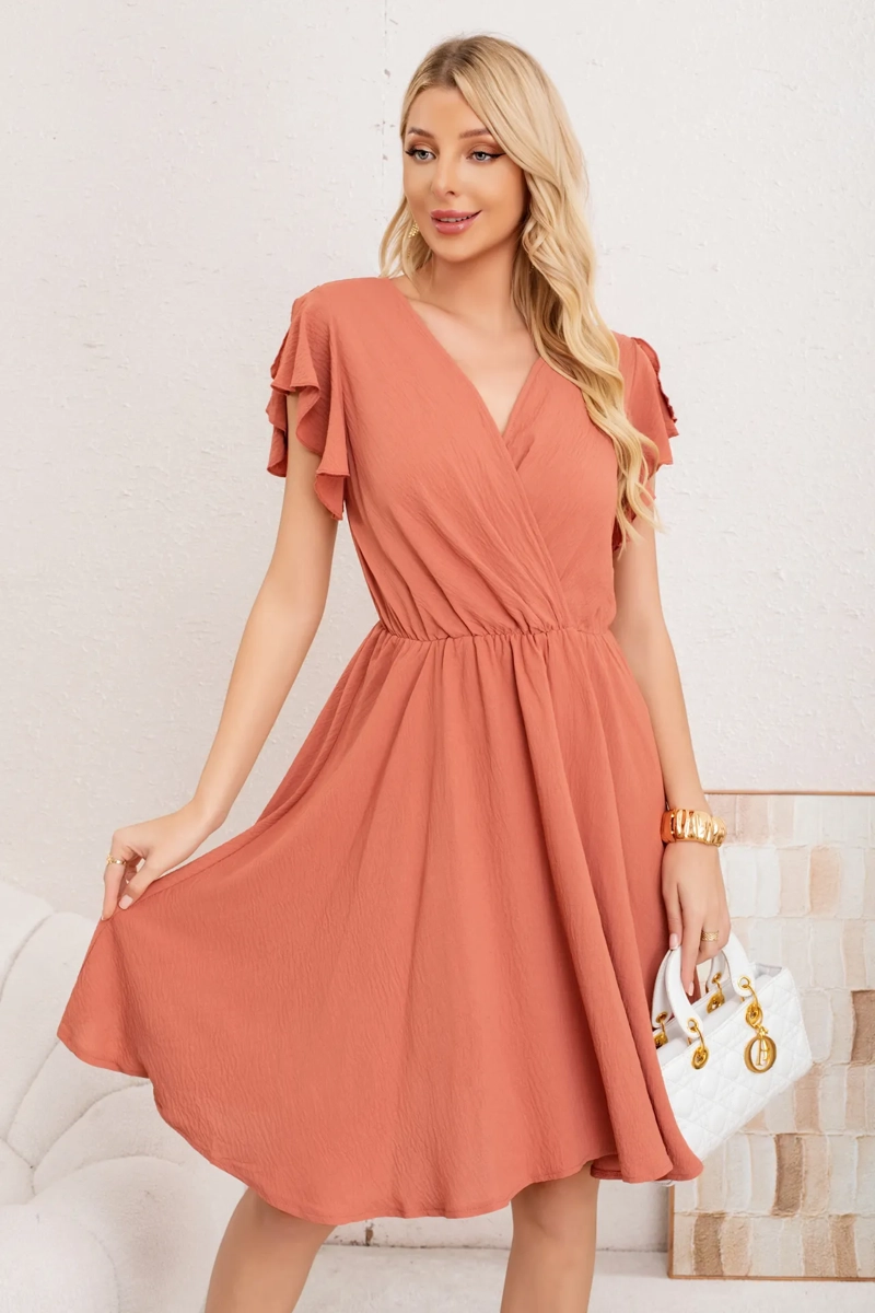 VESTIDO CORTO DE MUJER MIDI. SEMI FORMAL PRIMAVERA VERANO 3398 - 1