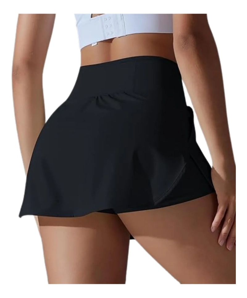 FALDA PANTALON DEPORTIVA FITNESS CON SHORT CORTO MUJER TENIS 403 - 5