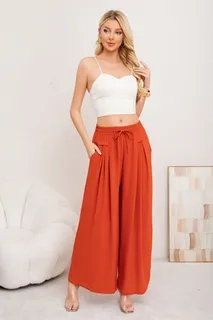 PANTALON TIPO LINO MUJER CALCE SUELTO VERANO PRIMAVERA 3001 - 1
