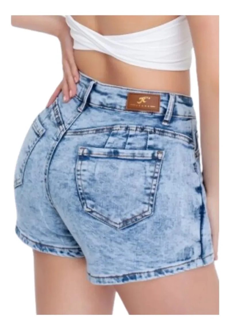 MINI FALDA SHORT JEANS. MUJER FULL ELASTICADA TENDENCIAS. 6017 - 6