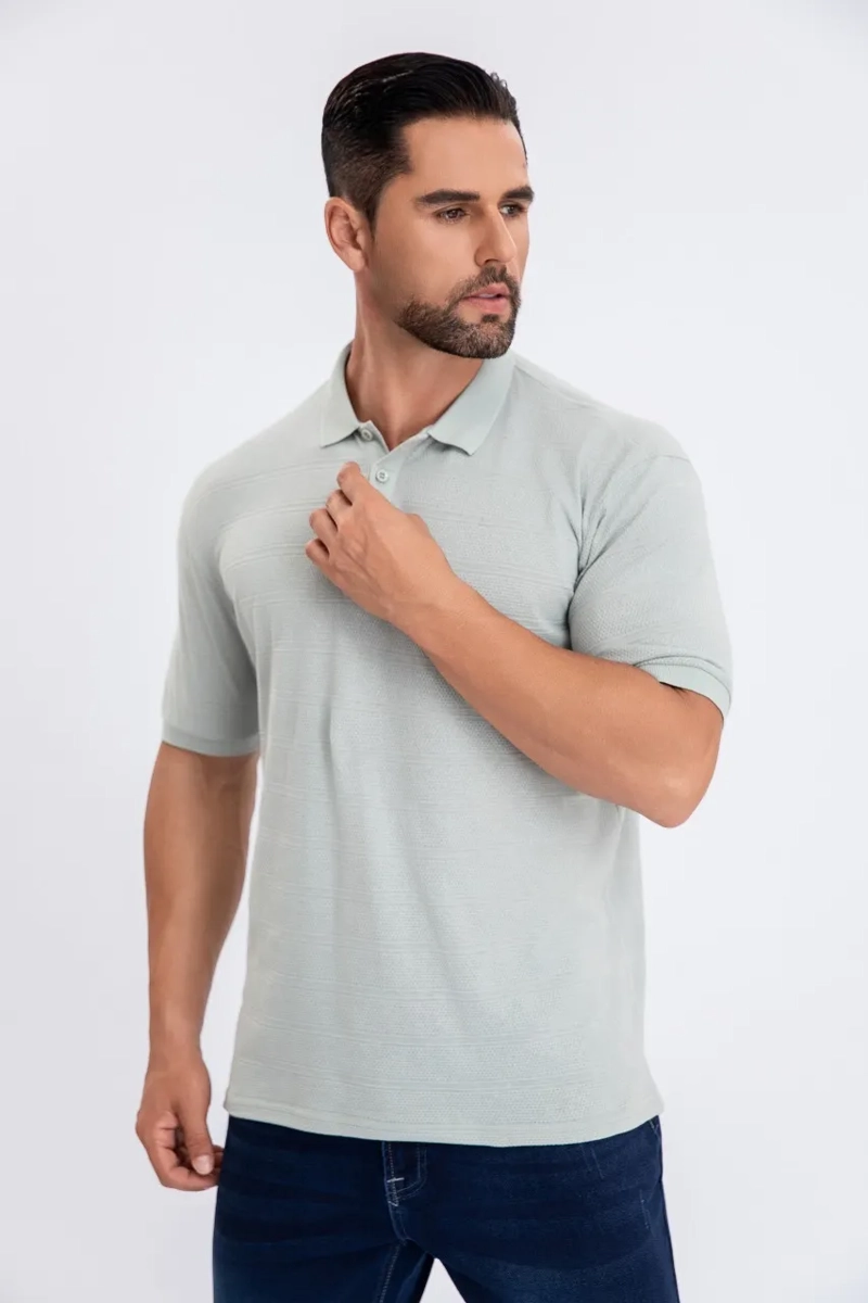 CAMISA BREEZE SLIM FIT, HOMBRE VERANO. CUELLO V, BOTONES 6284 - 1