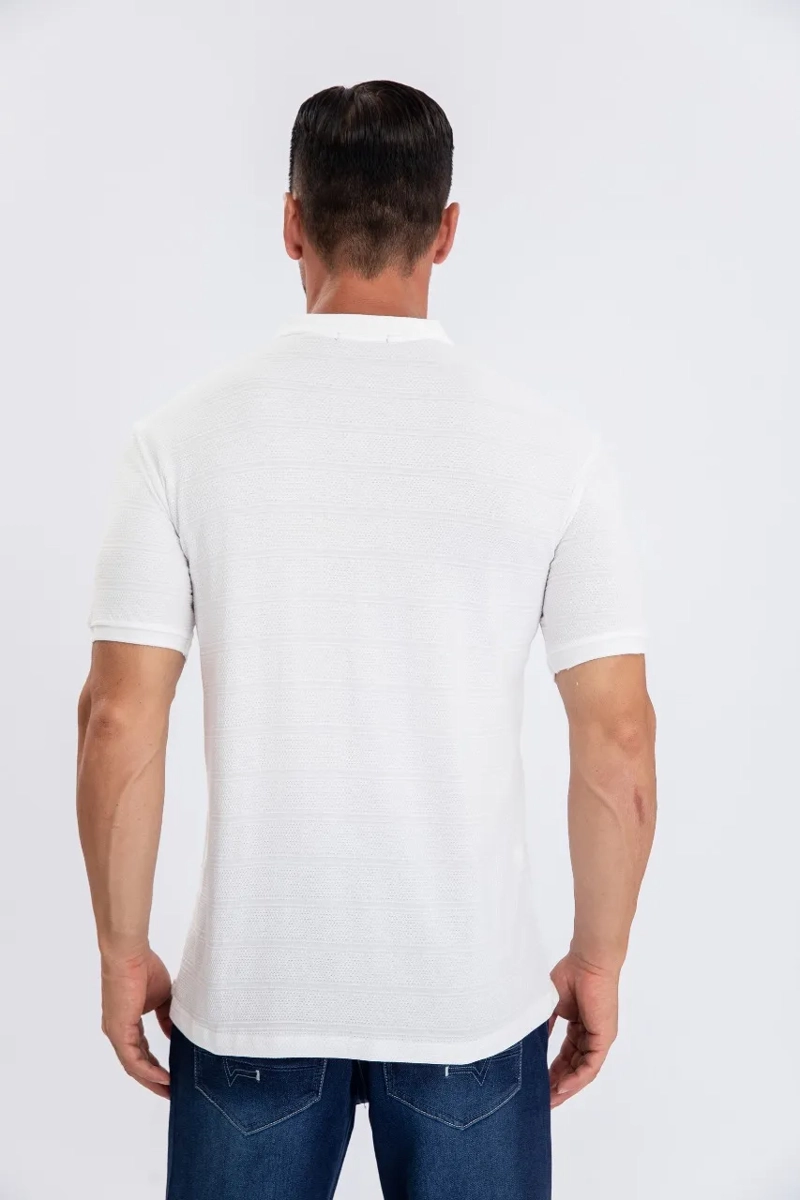 CAMISA BREEZE SLIM FIT, HOMBRE VERANO. CUELLO V, BOTONES 6284 - 3