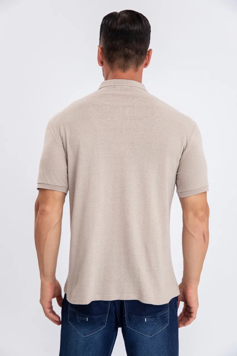 CAMISA BREEZE SLIM FIT, HOMBRE VERANO. CUELLO V, BOTONES 6284 - 3