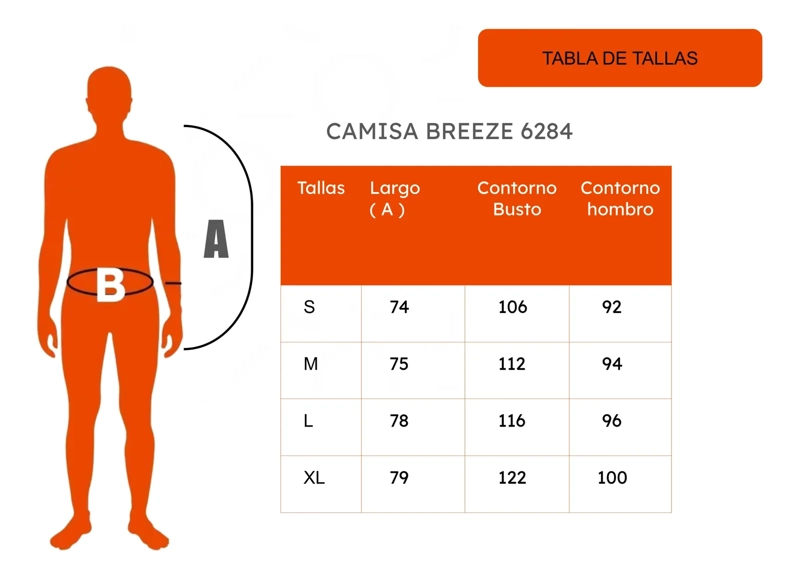 CAMISA BREEZE SLIM FIT, HOMBRE VERANO. CUELLO V, BOTONES 6284 - 4