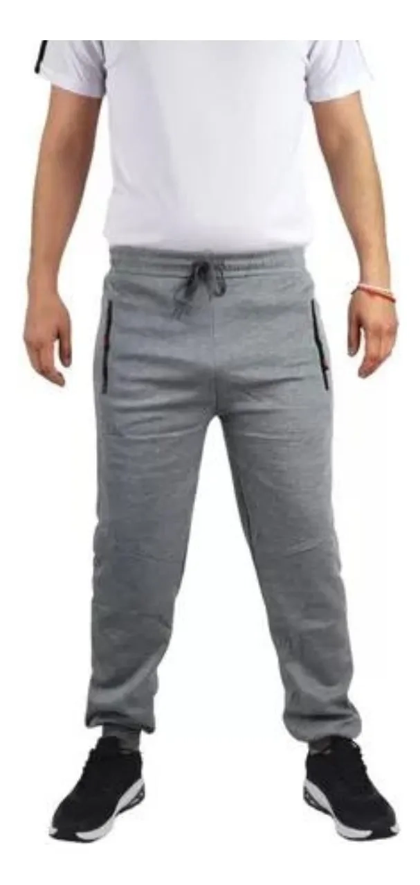 PANTALON BUZO HOMBRE ALGODON. JOGGER SIN FORRO POLAR. VERANO 901 - 4