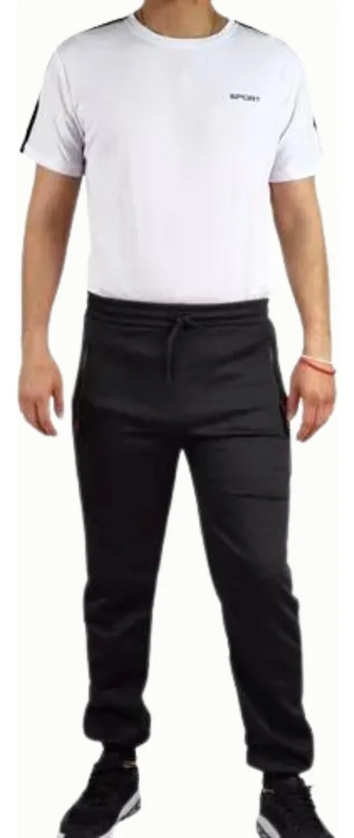PANTALON BUZO HOMBRE ALGODON. JOGGER SIN FORRO POLAR. VERANO 901 - 4