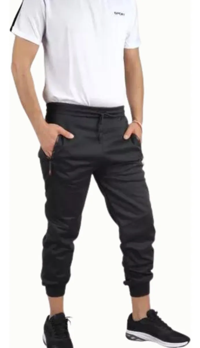 PANTALON BUZO HOMBRE ALGODON. JOGGER SIN FORRO POLAR. VERANO 901 - 6