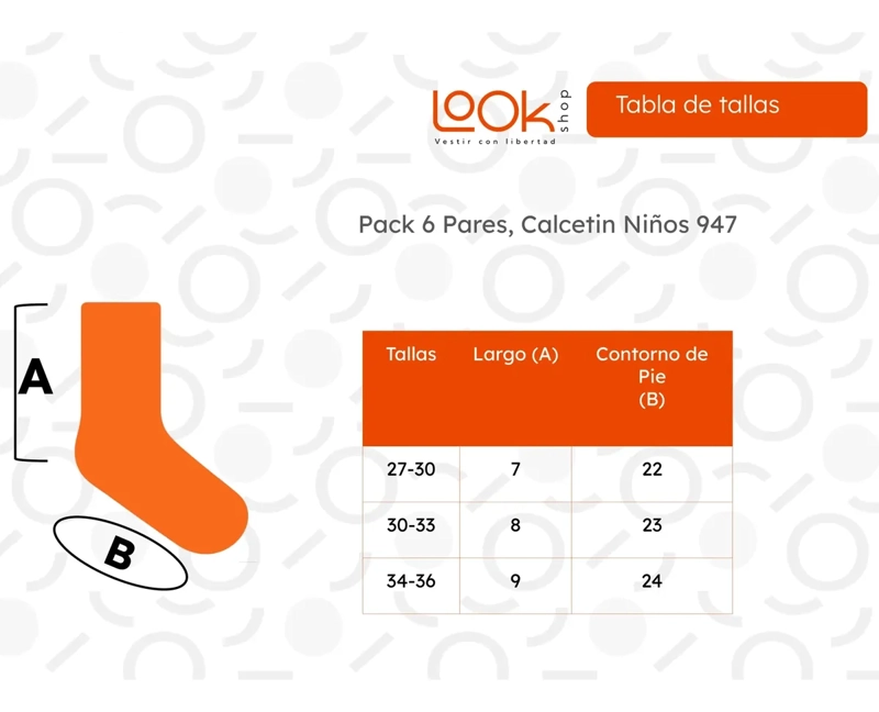 PACK 6 PARES CALCETA LOLA ALGODON. DISEÑOS. 947 - 2