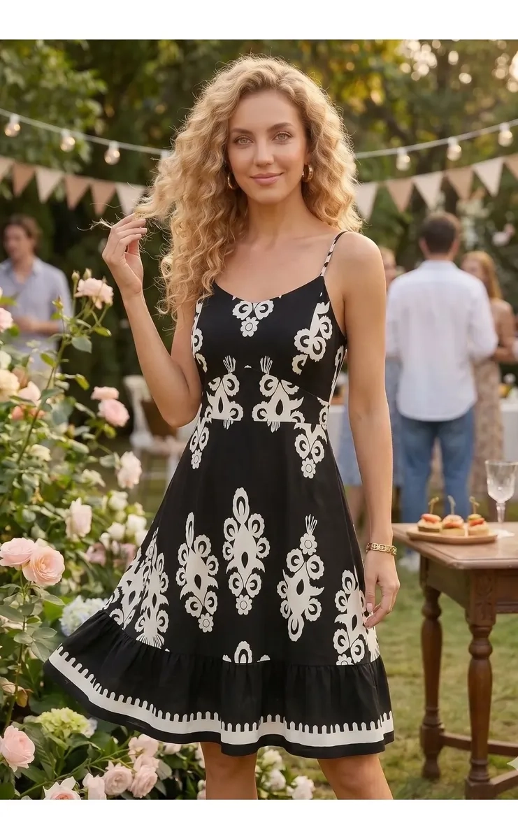 VESTIDO CORTO PRIMAVERA VERANO MUJER. ESCOTE CORAZON 3382 - 1