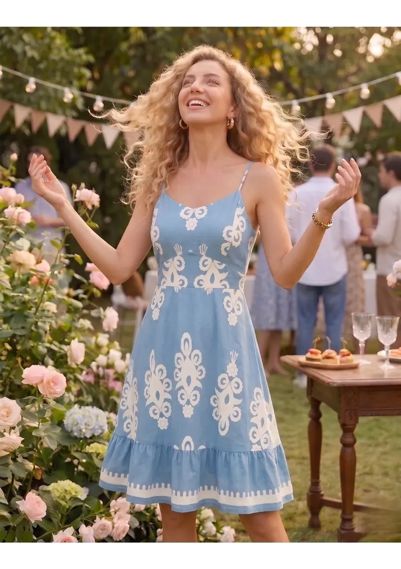VESTIDO CORTO PRIMAVERA VERANO MUJER. ESCOTE CORAZON 3382 - 4