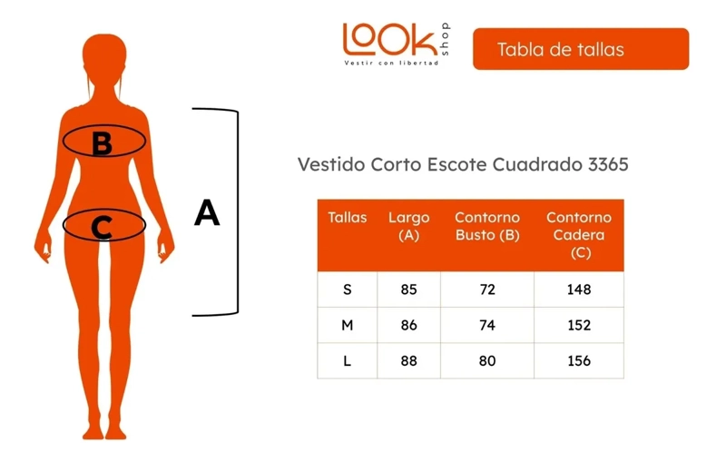 VESTIDO CORTO MUJER, ESCOTE CUADRADO Y BRETELES AJUSTABLES 3365 - 9