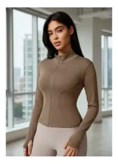 CHAQUETA DEPORTIVA YOGA MUJER. AJUSTADA COMPRESION VIRAL 9014 - 1