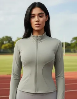 CHAQUETA DEPORTIVA YOGA MUJER. AJUSTADA COMPRESION VIRAL 9014 - 1