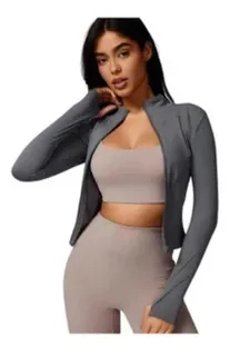 CHAQUETA DEPORTIVA YOGA MUJER. AJUSTADA COMPRESION VIRAL 9014 - 3