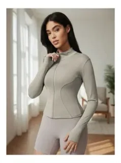 CHAQUETA DEPORTIVA YOGA MUJER. AJUSTADA COMPRESION VIRAL 9014 - 4