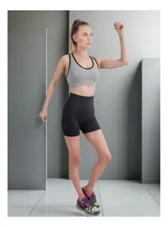 CALZA CORTA MUJER CONTROL ABDOMEN FITNESS ENTRENAMIENTO GYM 516 - 1