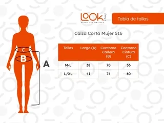 CALZA CORTA MUJER CONTROL ABDOMEN FITNESS ENTRENAMIENTO GYM 516 - 5