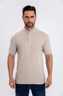 CAMISA HOMBRE ALGODON SLIM FIT, VERANO CUELLO MAO, BOTONES 6285 - 2