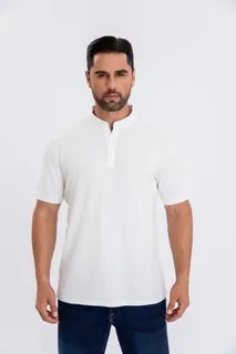 CAMISA HOMBRE ALGODON SLIM FIT, VERANO CUELLO MAO, BOTONES 6285 - 2