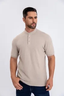 CAMISA HOMBRE ALGODON SLIM FIT, VERANO CUELLO MAO, BOTONES 6285 - 3