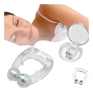 PACK 6 CLIP NASAL ANTI RONQUIDOS SILICONA MAGNETICO. ESTUCHE - 1