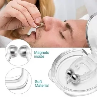 PACK 6 CLIP NASAL ANTI RONQUIDOS SILICONA MAGNETICO. ESTUCHE - 6