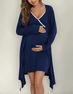 CONJUNTO CAMISA DORMIR MAS BATA MUJER. CALIDAD PREMIUM 263 - 2