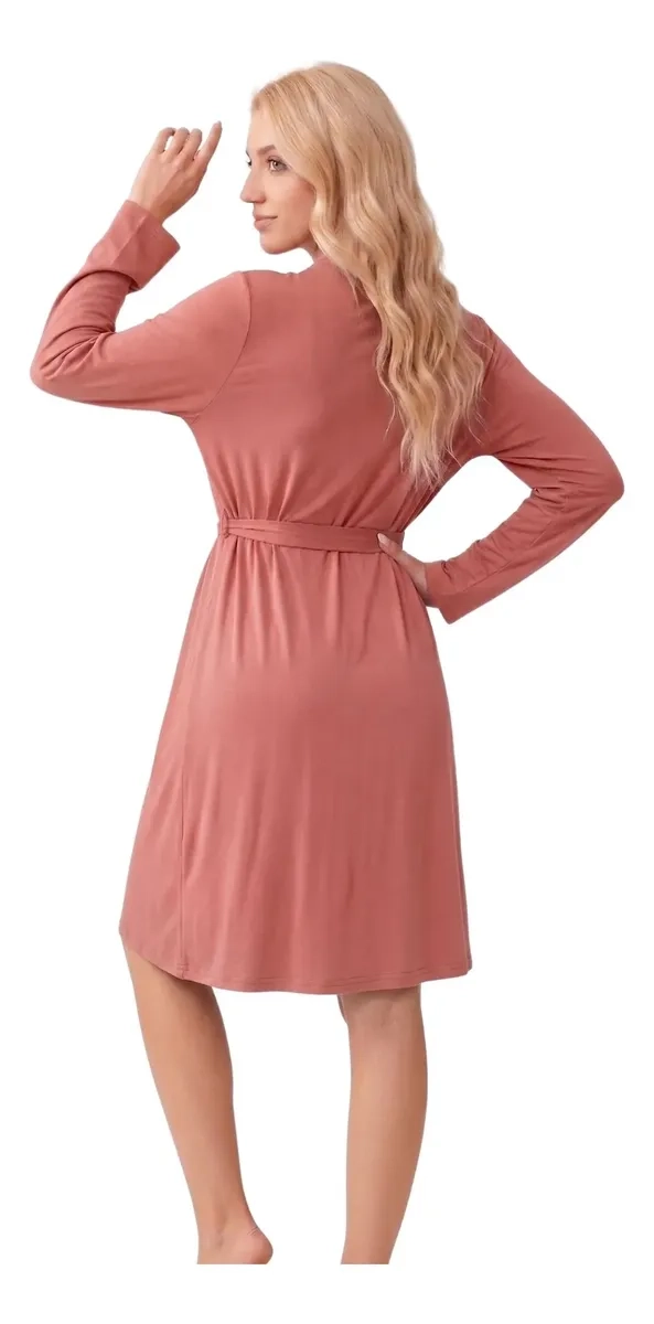 CONJUNTO CAMISA DORMIR MAS BATA MUJER. CALIDAD PREMIUM 263 - 7
