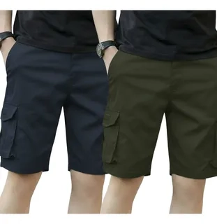 PACK 2 SHORT BERMUDA CARGO HOMBRE. PANTALON CORTO. BOLSILLOS K33 - 3
