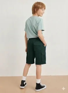 PANTALONES CORTOS NIÑO Y JUVENIL. SHORT, BERMUDA CARGO K35 - 2