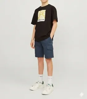PACK 2 PANTALONES CORTOS NIÑO Y JUVENIL. SHORT BERMUDA CARGO K35 - 6