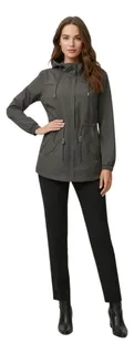 CORTA VIENTO MUJER PARKA LIVIANA PREMIUM CHAQUETA GORRO IMPE H2 - 1