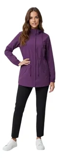 CORTA VIENTO MUJER PARKA LIVIANA PREMIUM CHAQUETA GORRO IMPE H2 - 1