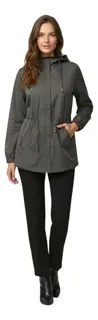 CORTA VIENTO MUJER PARKA LIVIANA PREMIUM CHAQUETA GORRO IMPE H2 - 2
