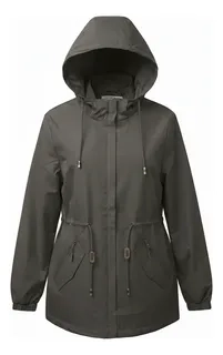 CORTA VIENTO MUJER PARKA LIVIANA PREMIUM CHAQUETA GORRO IMPE H2 - 4