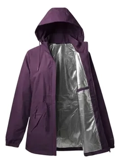 CORTA VIENTO MUJER PARKA LIVIANA PREMIUM CHAQUETA GORRO IMPE H2 - 6