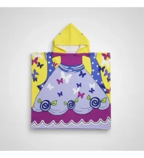 TOALLA PLAYA PISCINA NIÑO, NIÑA CAPUCHA DISEÑOS TRACTOR AZUL - 5