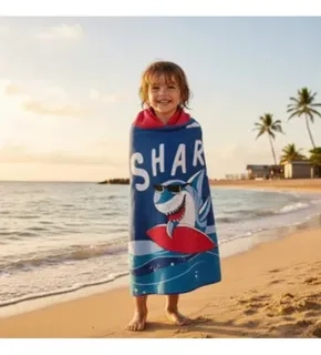 PACK 3 TOALLAS DE BAÑO, PLAYA PISCINA CAPUCHA NIÑOS DISEÑOS. SURTIDO NIÑAS - 5