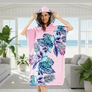 TOALLA DE PLAYA Y DE BAÑO CON CAPUCHA, SECADO RAPIDO TIGRE 380 - 1