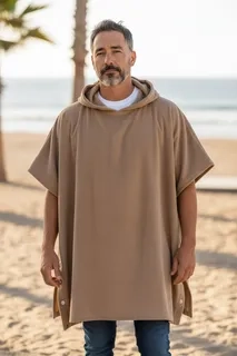 TOALLA DE PLAYA Y DE BAÑO CON CAPUCHA, SECADO RAPIDO ROSADO 380 - 3