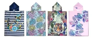 TOALLA DE PLAYA Y DE BAÑO CON CAPUCHA, SECADO RAPIDO ROSADO 380 - 6