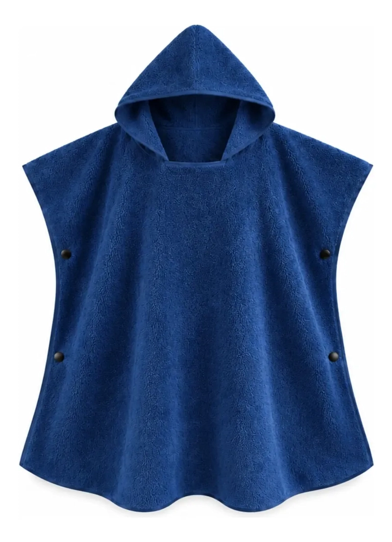 TOALLA DE PLAYA Y DE BAÑO CON CAPUCHA, SECADO RAPIDO. AZUL 380 - 7