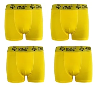 PACK 4 BOXER HOMBRE. CALZONCILLO. AMARILLO AÑO NUEVO. 340 - 1