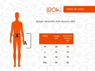 PACK 4 BOXER HOMBRE. CALZONCILLO. AMARILLO AÑO NUEVO. 340 - 2
