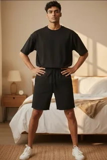 PANTALON CORTO HOMBRE LINO. SHORT PREMIUM LIVIANO, CASUAL 7148 - 1