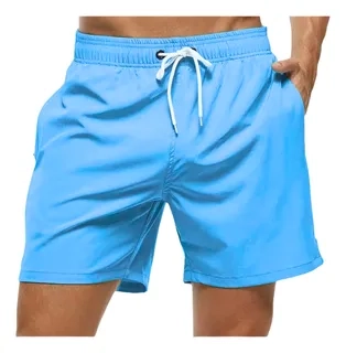 TRAJE DE BAÑO HOMBRE FORRO MALLA. SHORT PLAYA. COLORES LISOS 006 - 1