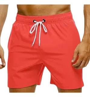 TRAJE DE BAÑO HOMBRE FORRO MALLA. SHORT PLAYA. COLORES LISOS 006 - 1