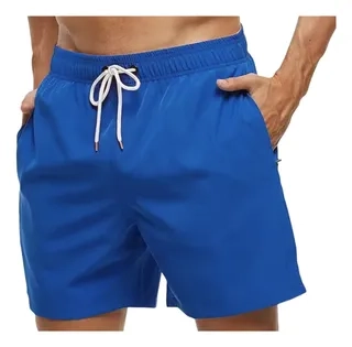 TRAJE DE BAÑO HOMBRE FORRO MALLA. SHORT PLAYA. COLORES LISOS 006 - 1